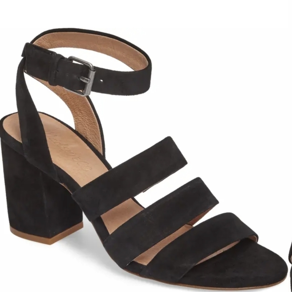 Madewell Womens Maria  Comfort Ankle Suede Strap Sandals sz 8.5 shoes